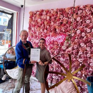 Blossom Cafe certificate pic
